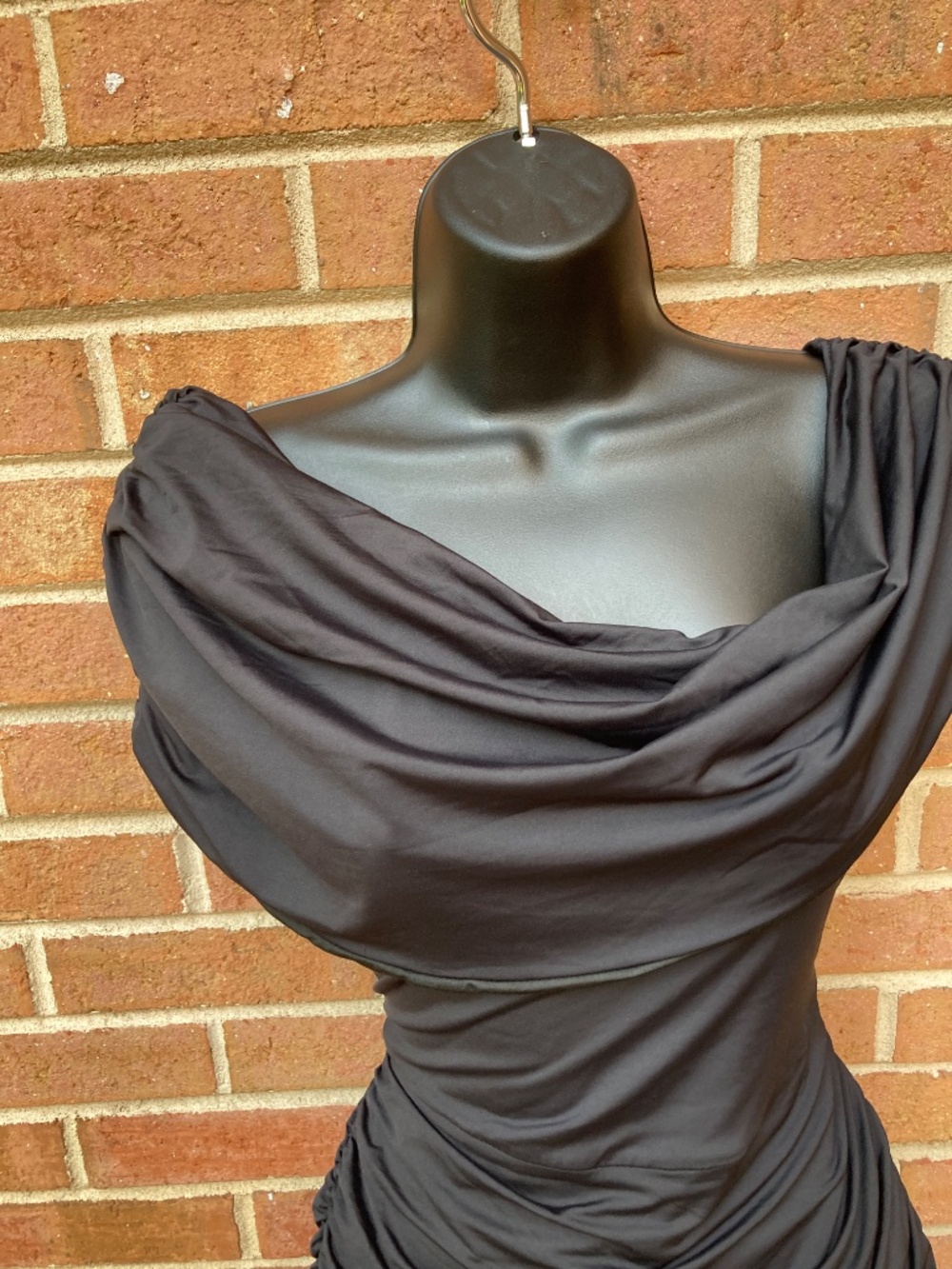 One-Shoulder Ruched Bodycon Dress - Large - Picture 13 of 16
